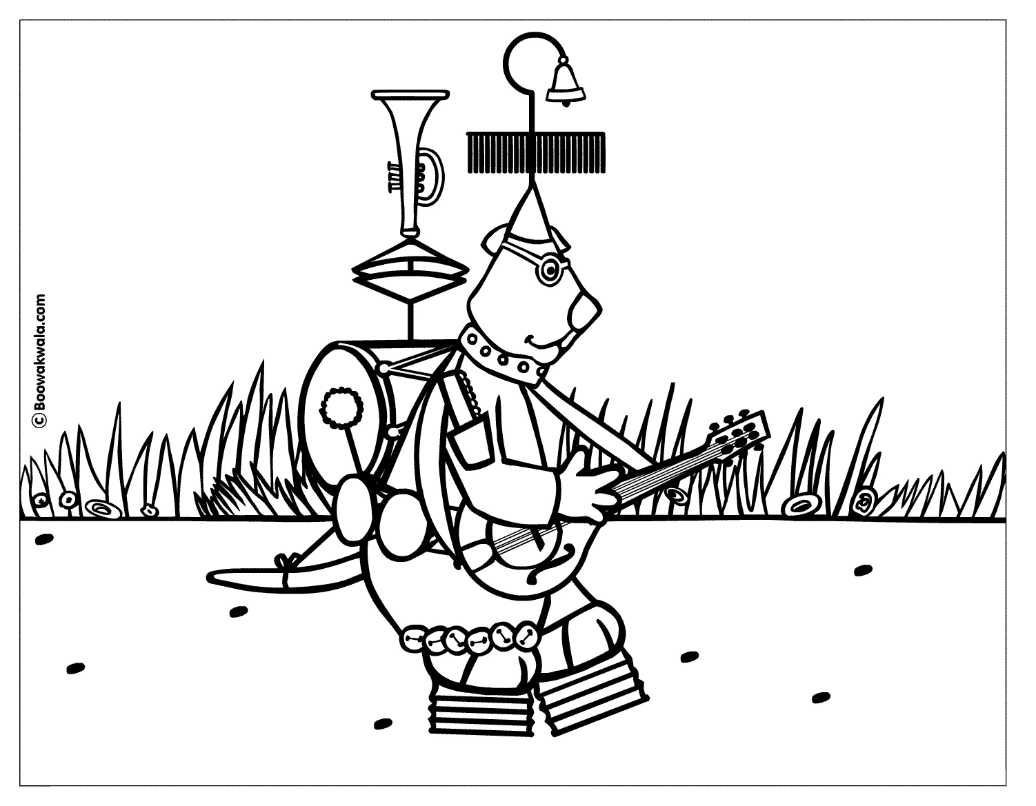 Page de coloriage Musicien #102475, collection Carrières et Professions, à imprimer et colorier