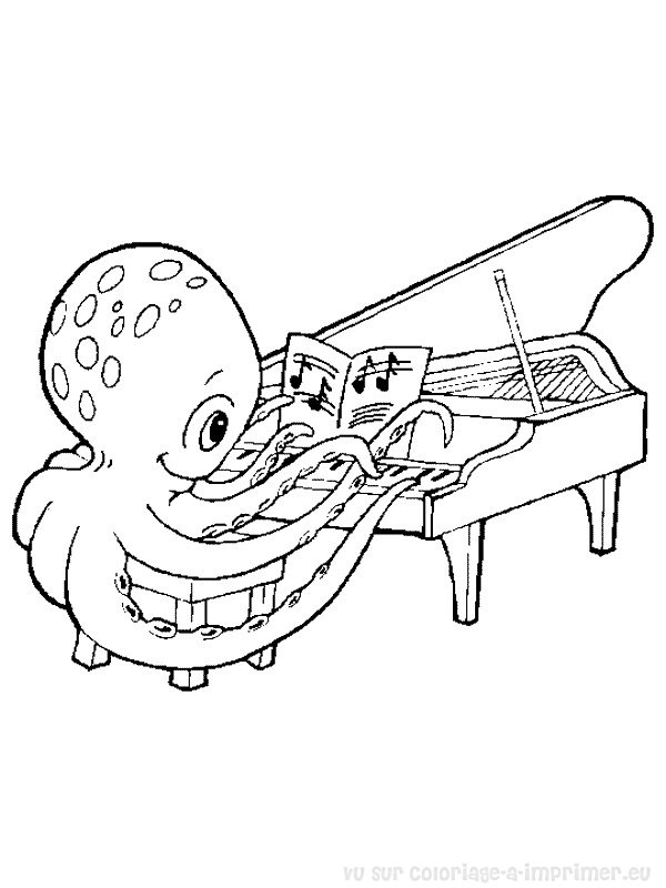 Joli coloriage Musicien #102519 de la collection Carrières et Professions, prêt à imprimer pour petits et grands