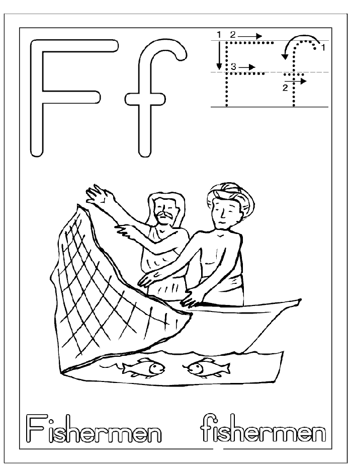 Coloriage gratuit Pêcheur #103957 de la collection Carrières et Professions à imprimer