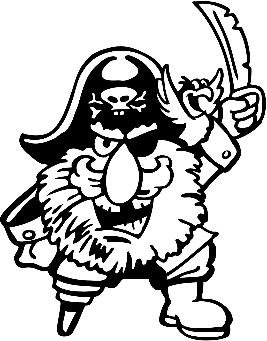 Coloriage gratuit Pirate #105007 de la collection Carrières et Professions à imprimer