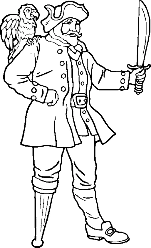 Coloriage gratuit Pirate #105008 de la collection Carrières et Professions à imprimer