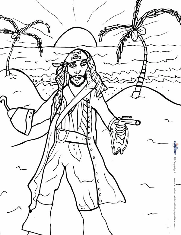 Coloriage gratuit Pirate #105161 de la collection Carrières et Professions à imprimer