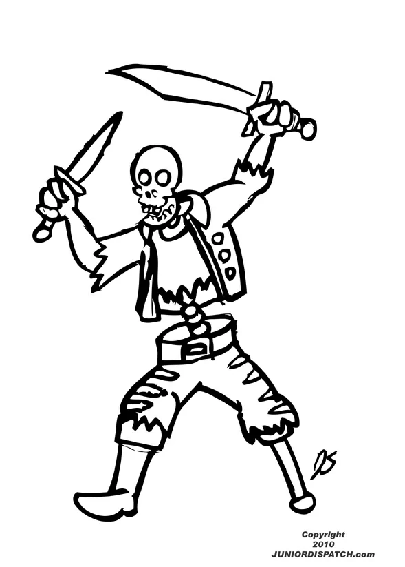 Coloriage gratuit Pirate #105167 de la collection Carrières et Professions à imprimer