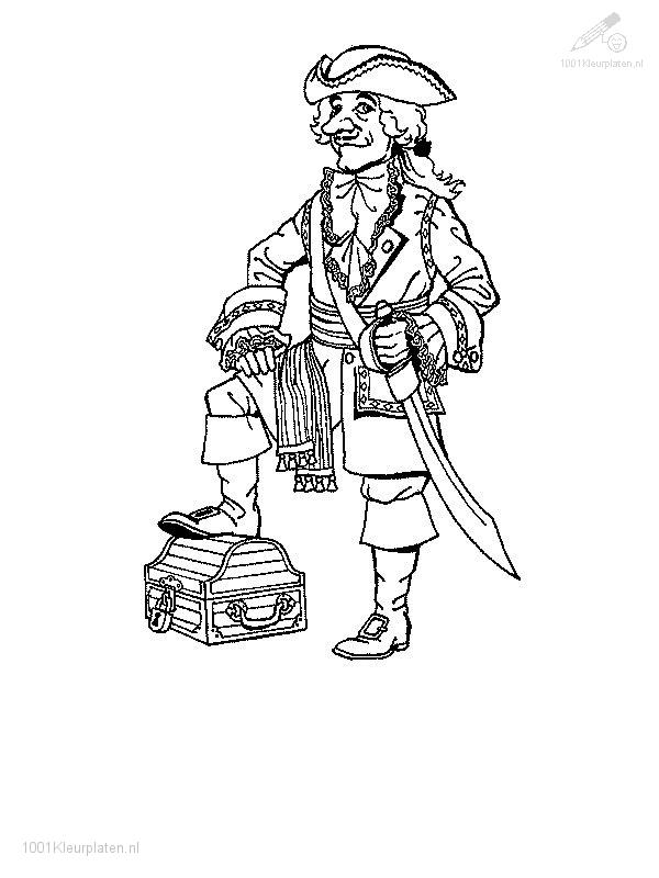 Coloriage gratuit Pirate #105279 de la collection Carrières et Professions à imprimer