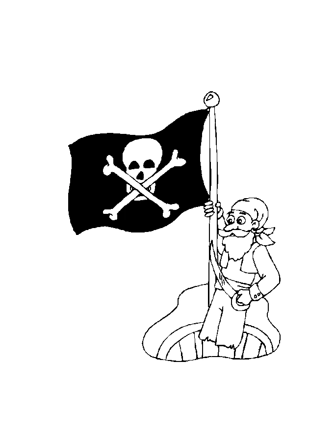 Dessin Pirate #105332 à colorier de la série Carrières et Professions, gratuit à télécharger et imprimer