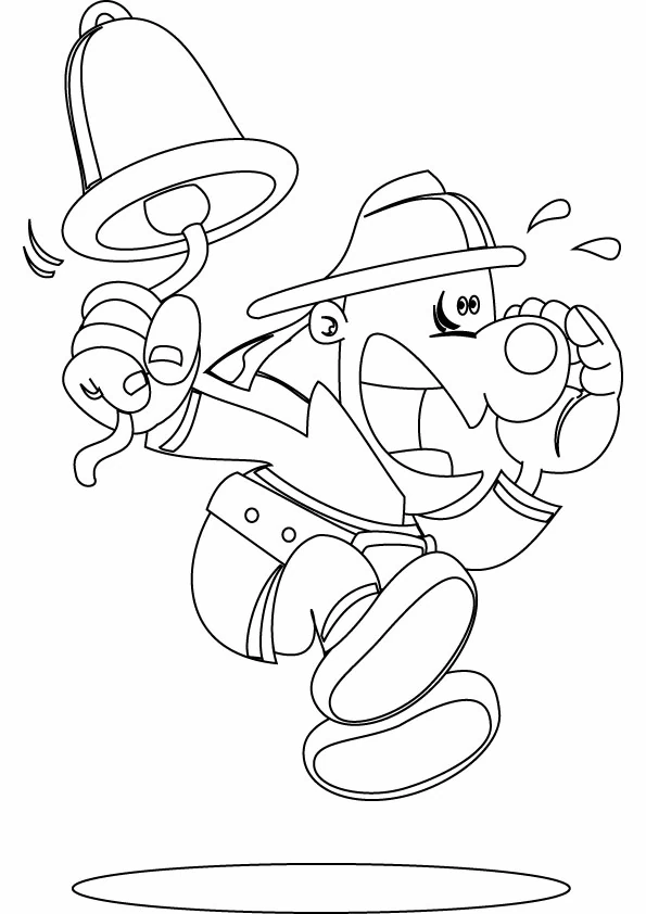 Coloriage gratuit Pompier #105682 de la collection Carrières et Professions à imprimer