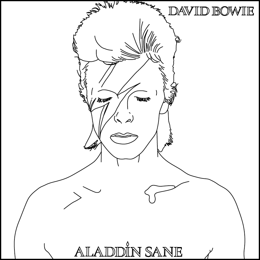 Dessin à colorier: David Bowie (Célébrités) #122155 - Coloriages à Imprimer Gratuits