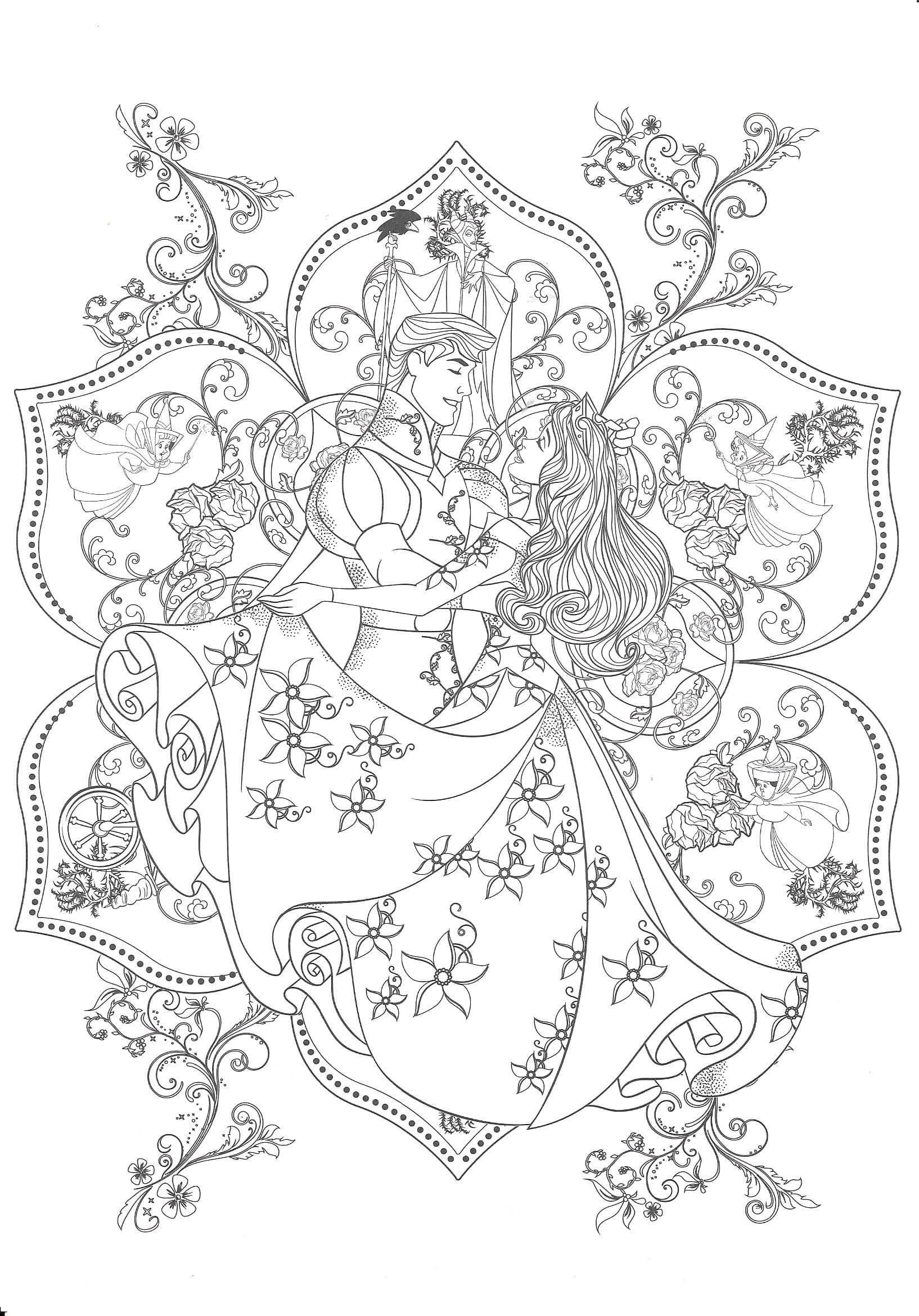 Dessin à colorier: Disney Adulte (Coloriage Adulte) #200080 - Coloriages à Imprimer Gratuits
