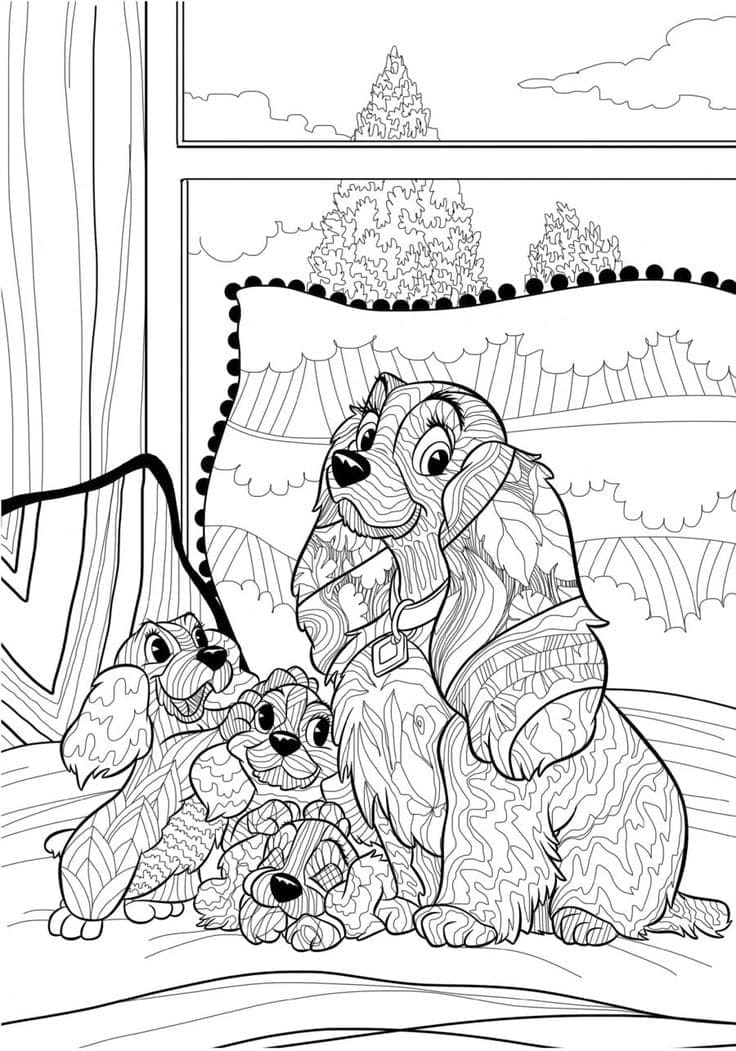 Coloriage gratuit Disney Adulte #200103 de la collection Coloriage Adulte à imprimer