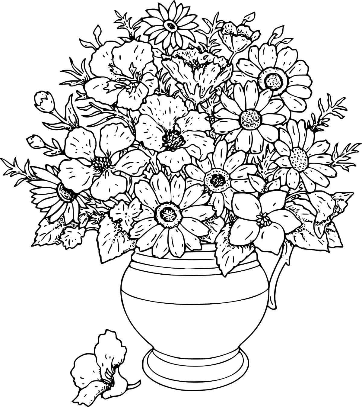 Dessin à colorier: Fleur Adulte (Coloriage Adulte) #215546 - Coloriages à Imprimer Gratuits