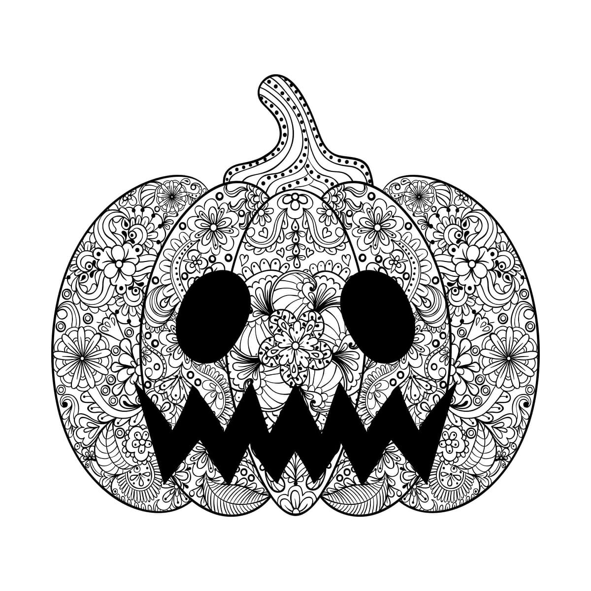 Dessin à colorier: Halloween Adulte (Coloriage Adulte) #200238 - Coloriages à Imprimer Gratuits