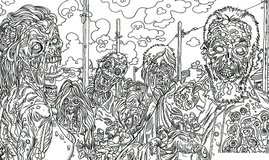 Dessin à colorier Halloween Adulte #200280 issu de la collection Coloriage Adulte, prêt à imprimer