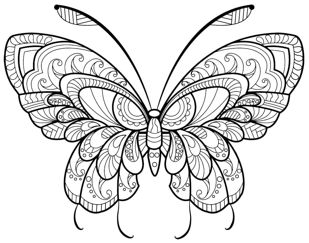 Dessin à colorier: Papillon Adulte (Coloriage Adulte) #174323 - Coloriages à Imprimer Gratuits