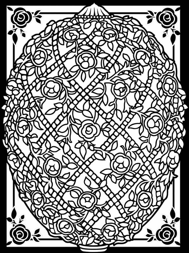 Coloriage gratuit Pâques Adulte #200150 de la collection Coloriage Adulte à imprimer