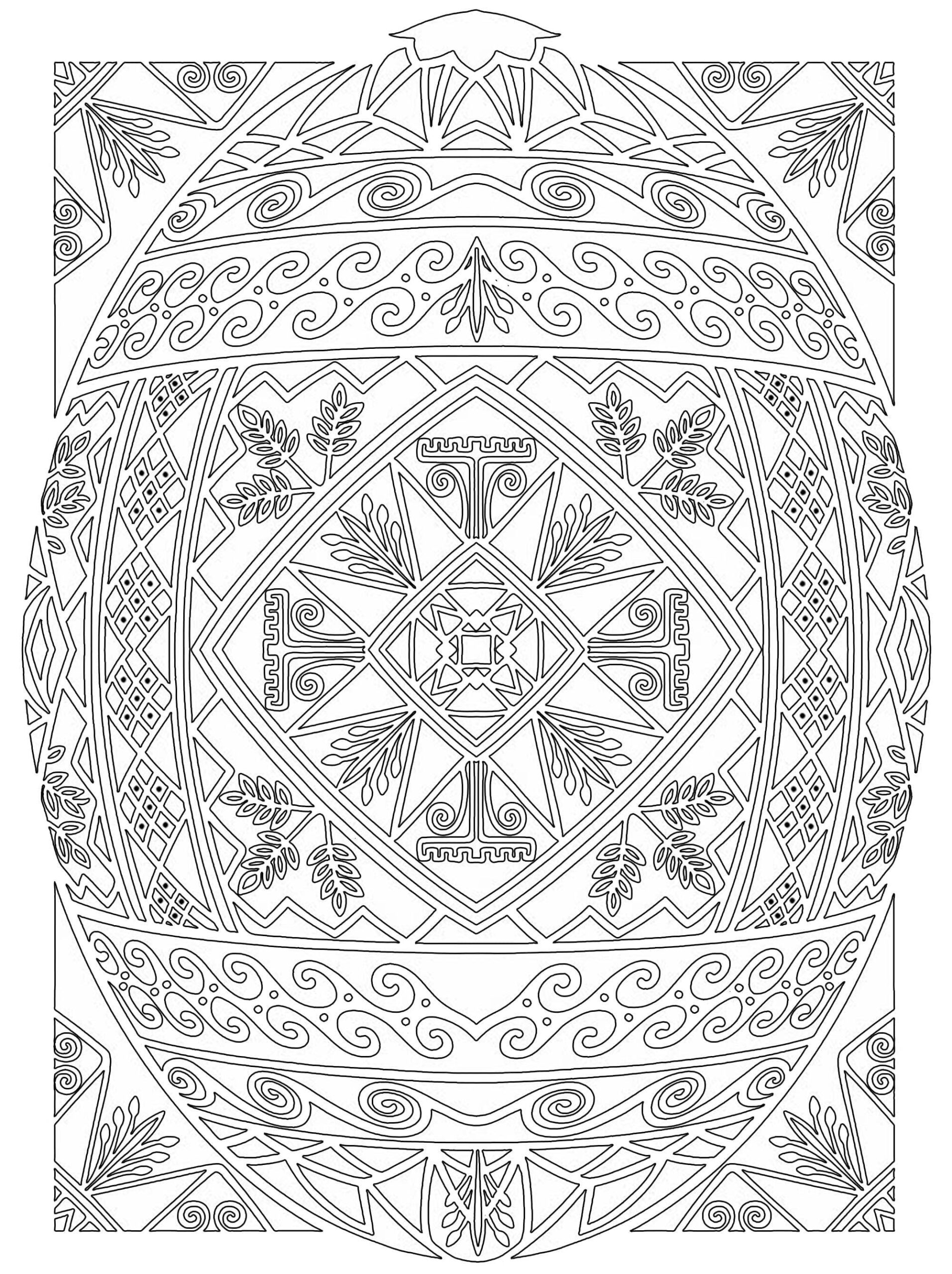 Page de coloriage Pâques Adulte #200169, collection Coloriage Adulte, à imprimer et colorier