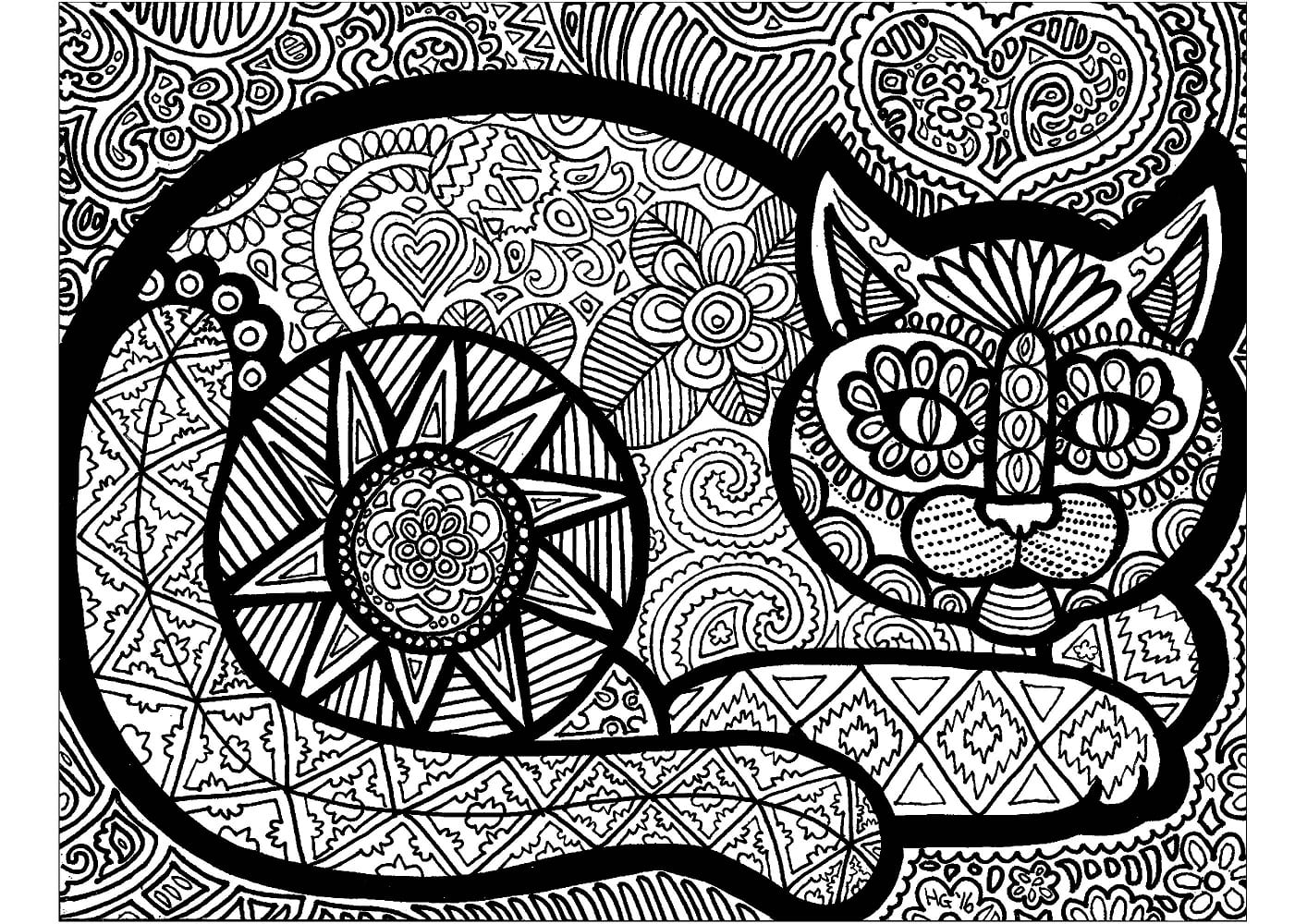 Dessin Zentangle #174342 à colorier de la série Coloriage Adulte, gratuit à télécharger et imprimer Dessin Zentangle #174342 à colorier de la série Coloriage Adulte, gratuit à télécharger et imprimer