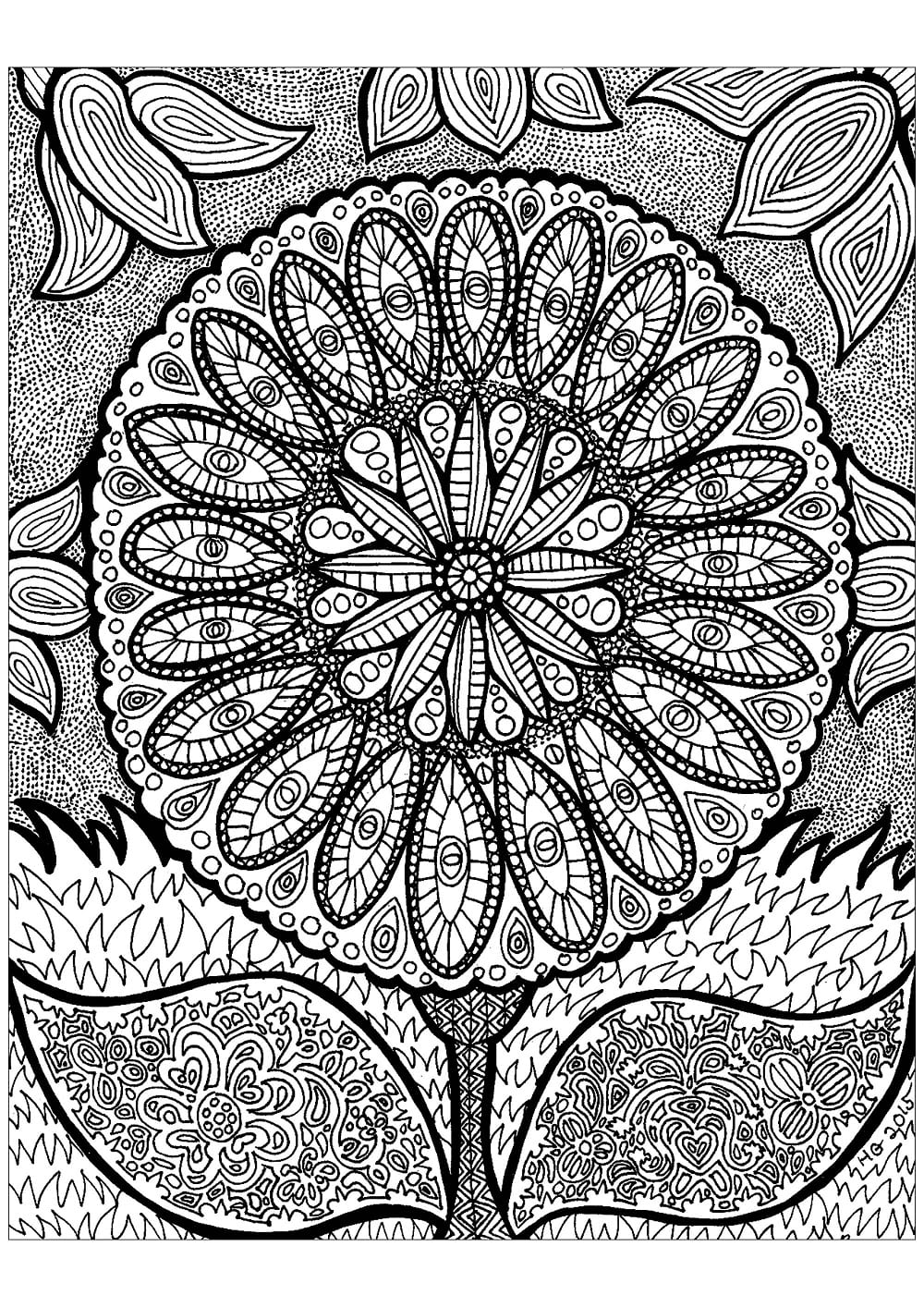 Illustration au trait Zentangle #174348 de la collection Coloriage Adulte à colorier gratuitement Illustration au trait Zentangle #174348 de la collection Coloriage Adulte à colorier gratuitement
