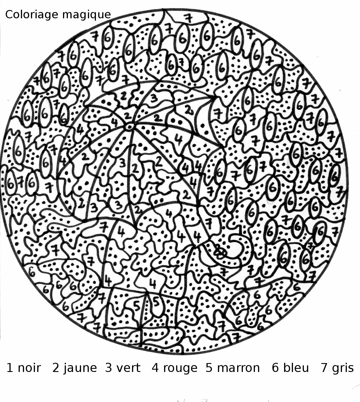 Coloriage gratuit Coloriage magique #126119 de la collection Coloriage numéroté à imprimer