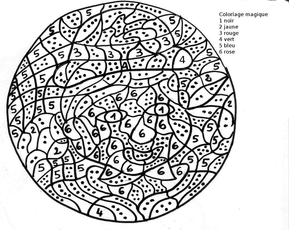 Dessin Coloriage magique #126159 à colorier de la série Coloriage numéroté, gratuit à télécharger et imprimer