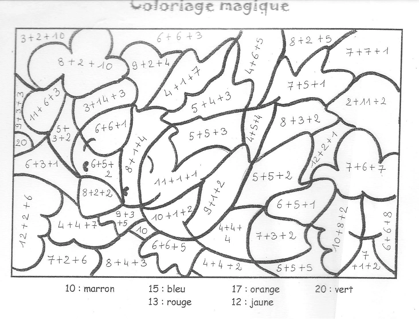 Dessin à colorier Coloriage magique #126193 issu de la collection Coloriage numéroté, prêt à imprimer