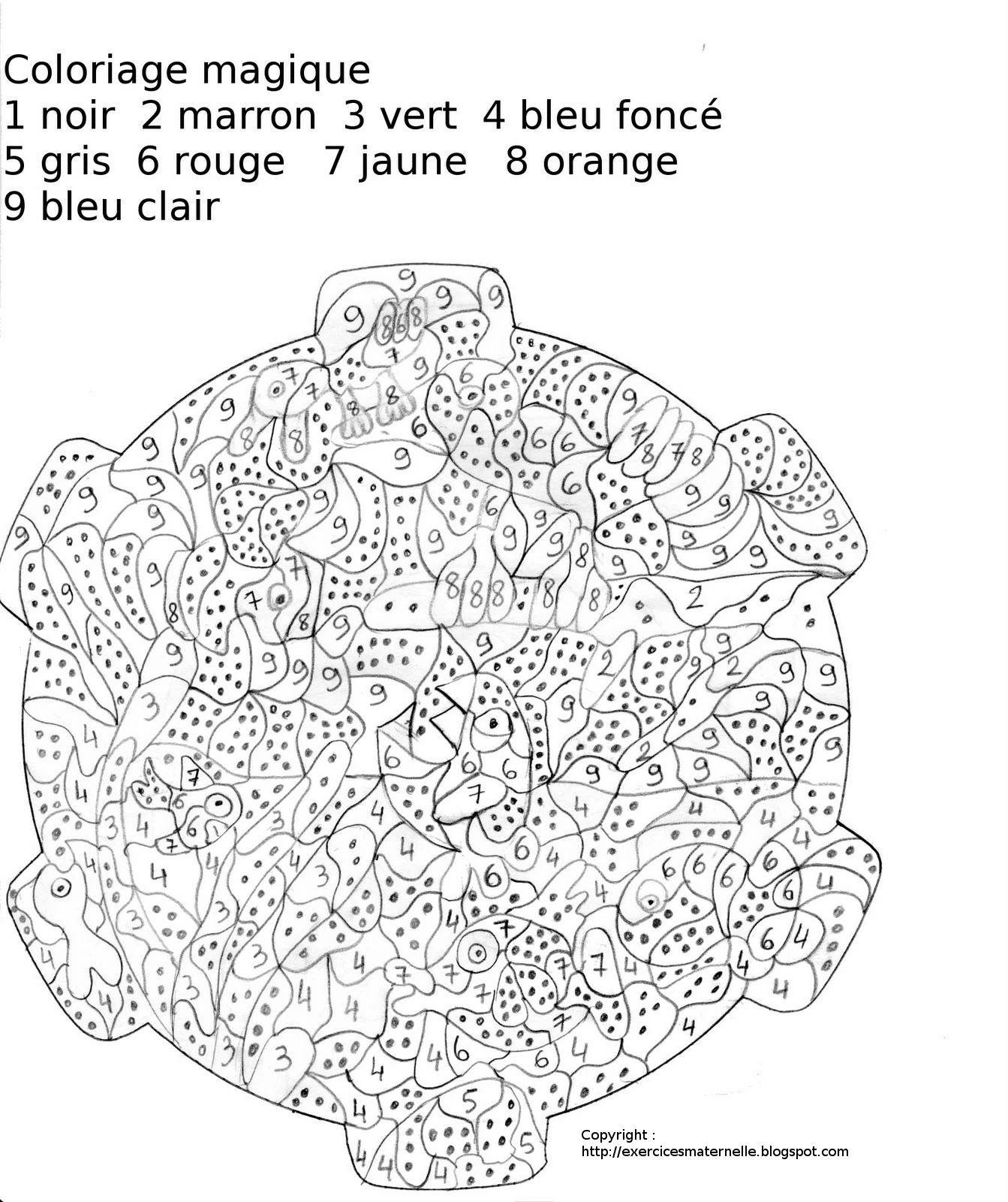 Coloriage à imprimer Coloriage magique #126212 de la série Coloriage numéroté, gratuit pour enfants et adultes