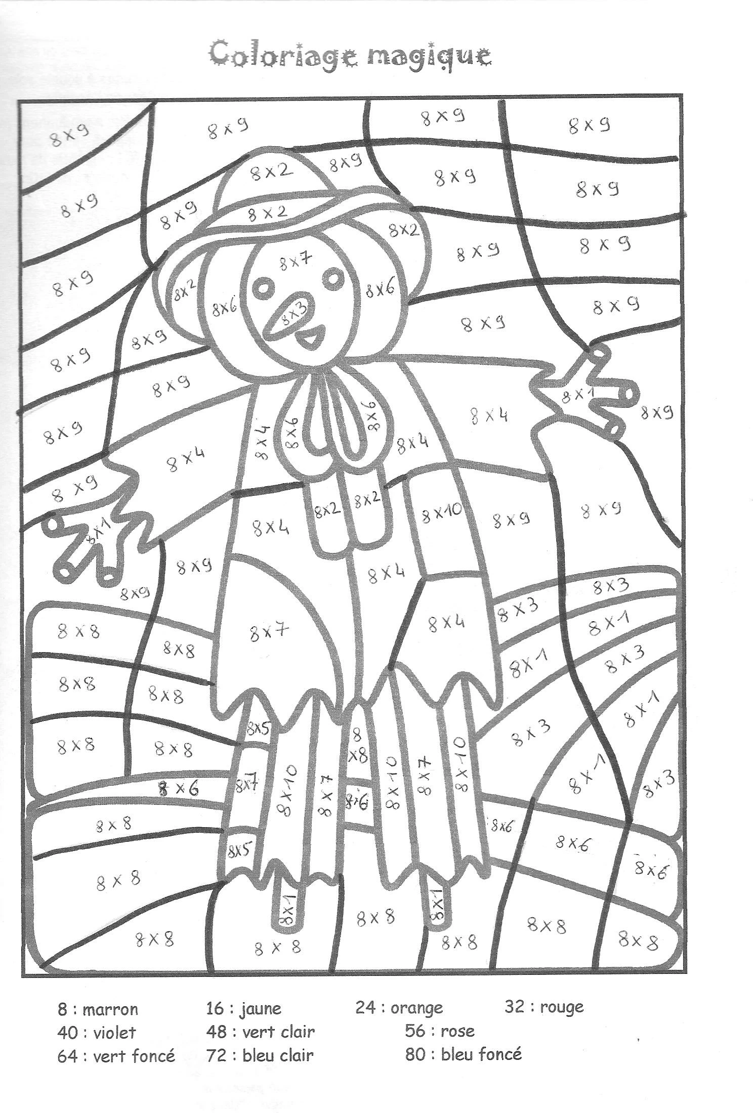 Coloriage gratuit Coloriage magique #126260 de la collection Coloriage numéroté à imprimer