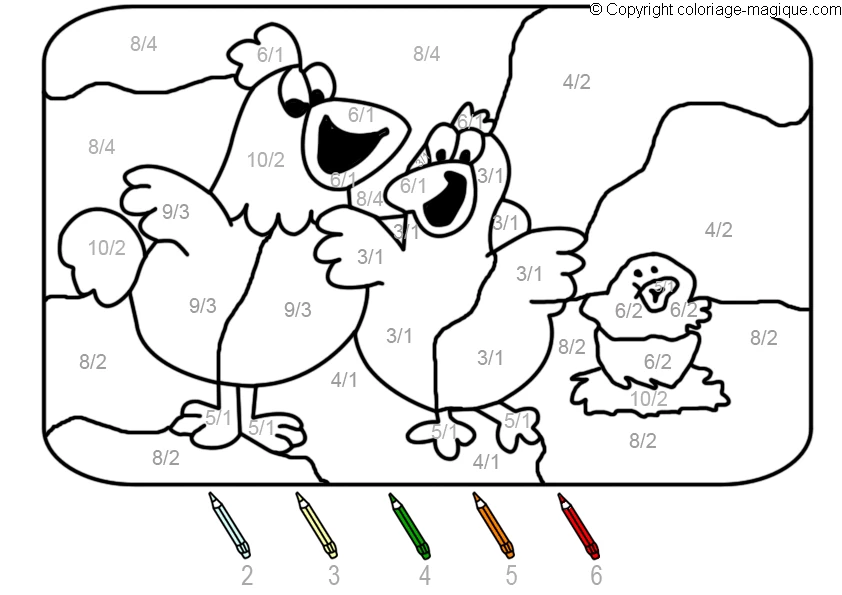 Illustration au trait Coloriage magique #126313 de la collection Coloriage numéroté à colorier gratuitement