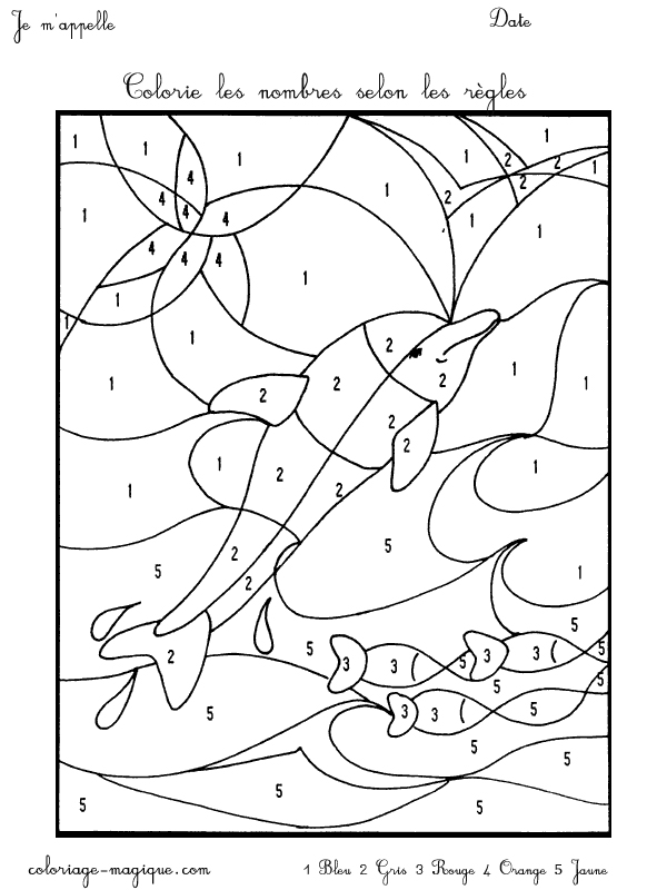 Dessin à colorier: Coloriage par numéros (Coloriage numéroté) #125523 - Coloriages à Imprimer Gratuits