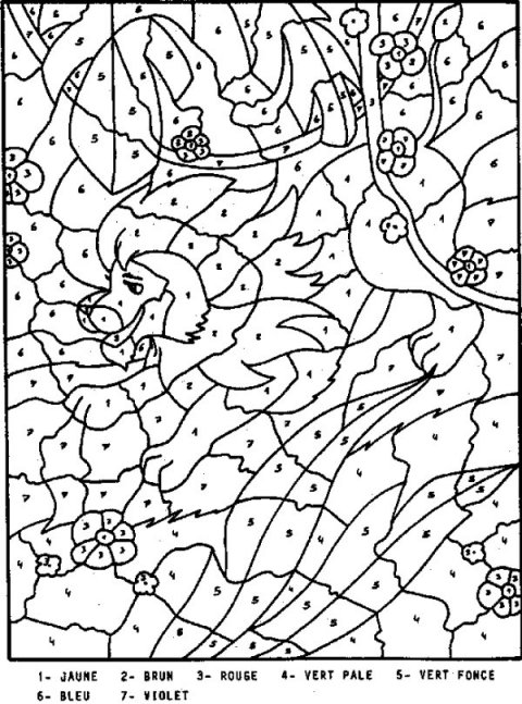 Dessin à colorier: Coloriage par numéros (Coloriage numéroté) #125553 - Coloriages à Imprimer Gratuits