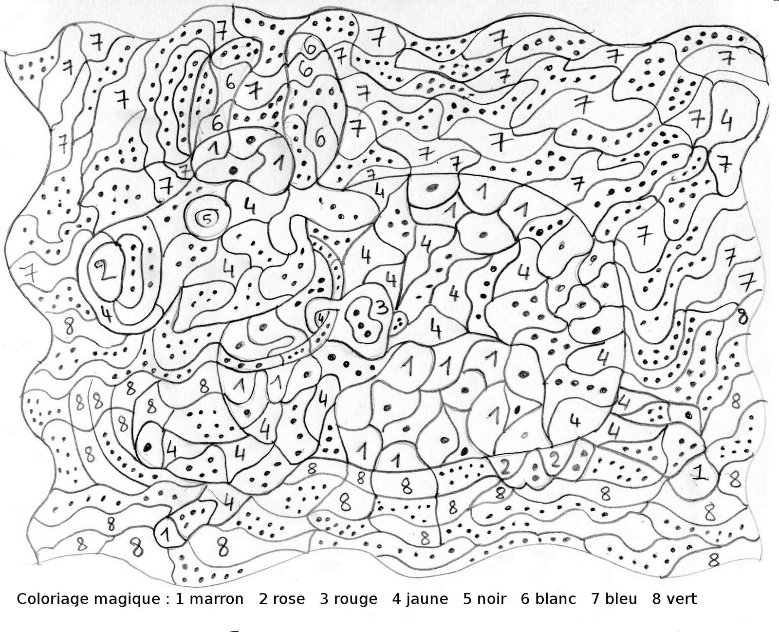 Dessin à colorier: Coloriage par numéros (Coloriage numéroté) #125578 - Coloriages à Imprimer Gratuits