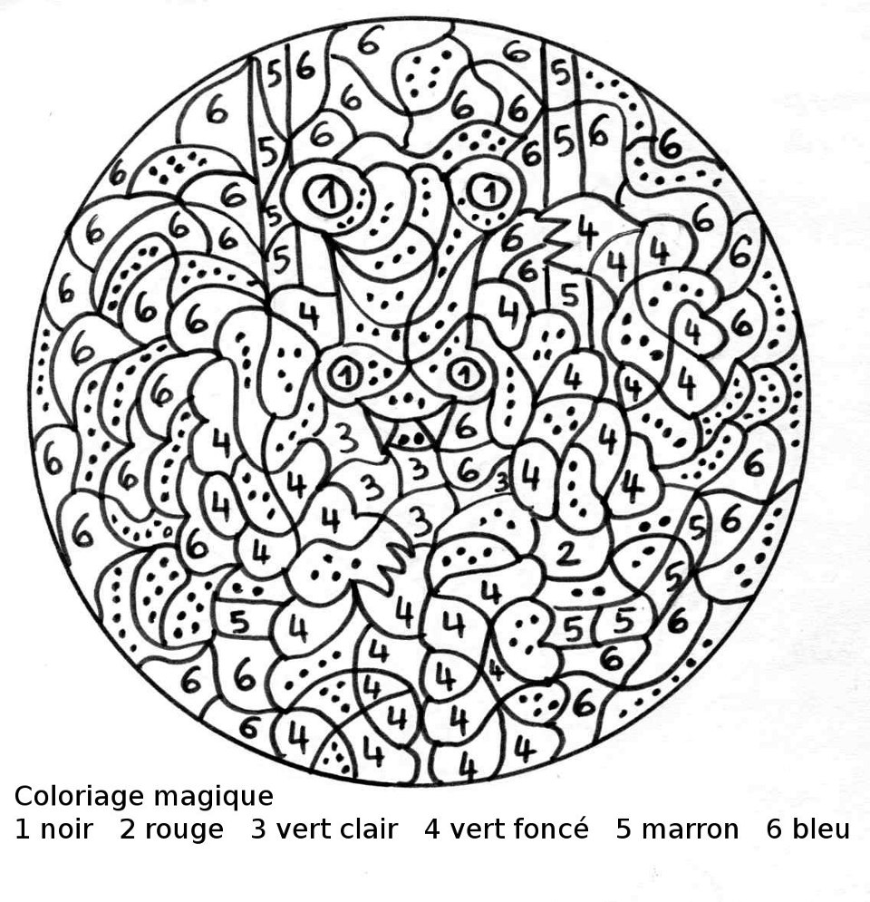 Dessin à colorier: Coloriage par numéros (Coloriage numéroté) #125584 - Coloriages à Imprimer Gratuits