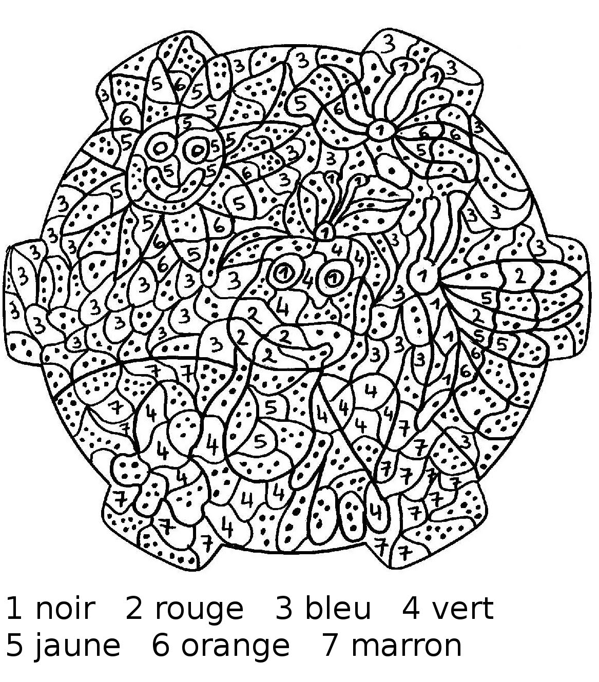 Dessin à colorier: Coloriage par numéros (Coloriage numéroté) #125615 - Coloriages à Imprimer Gratuits