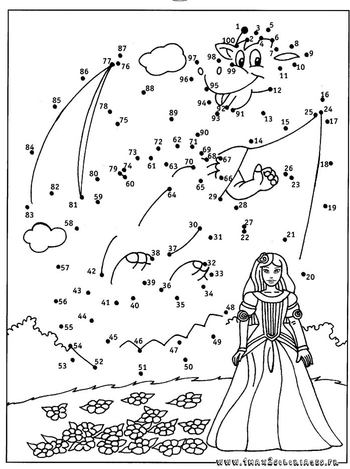 Dessin à colorier: Coloriage point à point (Coloriage numéroté) #125857 - Coloriages à Imprimer Gratuits