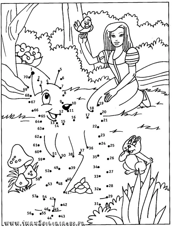 Coloriage gratuit Coloriage point à point #125898 de la collection Coloriage numéroté à imprimer