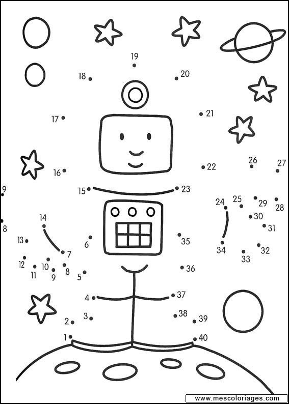 Dessin à colorier: Coloriage point à point (Coloriage numéroté) #125982 - Coloriages à Imprimer Gratuits