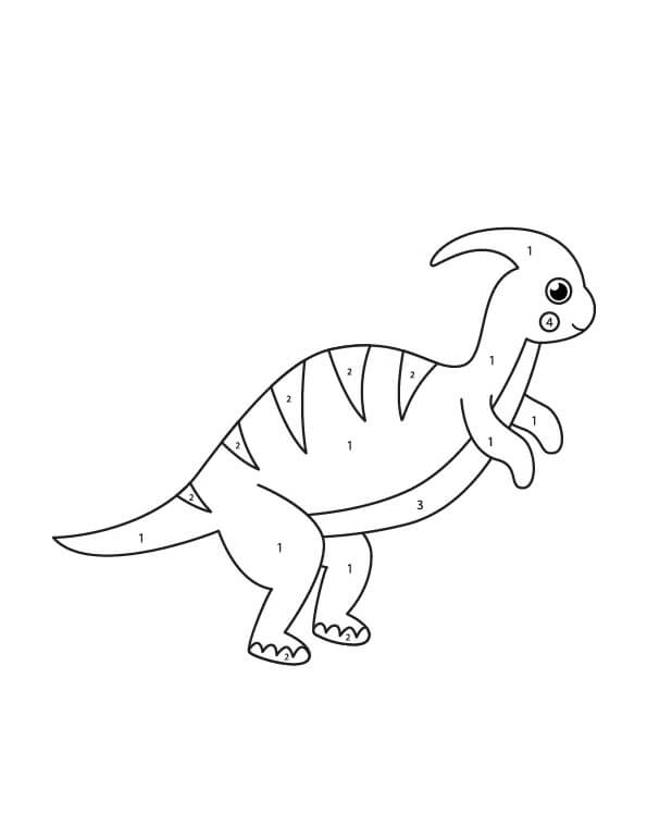 Dessin à colorier: Dinosaures Coloriage par Numéro (Coloriage numéroté) #177968 - Coloriages à Imprimer Gratuits
