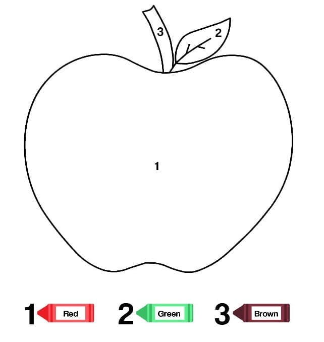 Dessin à colorier: Fruits Coloriage par Numéro (Coloriage numéroté) #178017 - Coloriages à Imprimer Gratuits