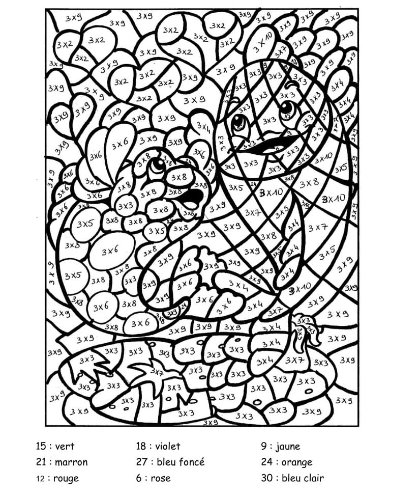 Dessin à colorier: Magique CM1 (Coloriage numéroté) #178404 - Coloriages à Imprimer Gratuits