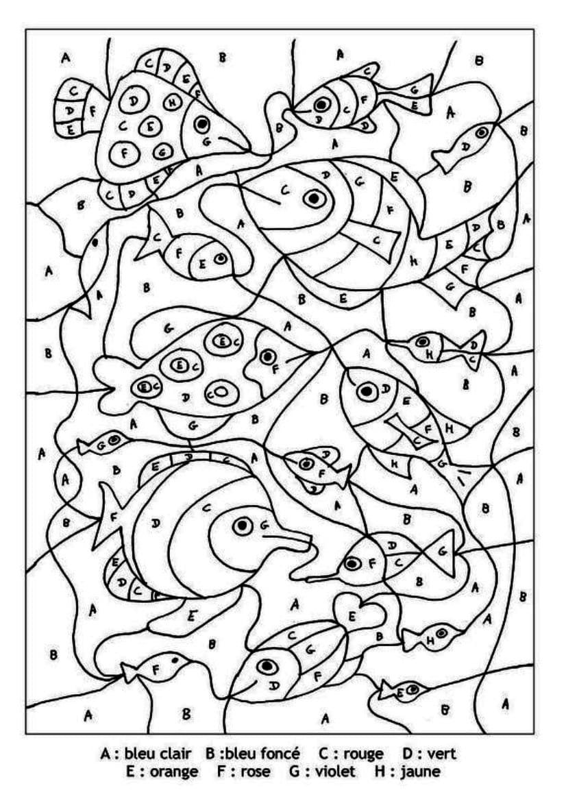 Coloriage gratuit Magique CM2 #193210 de la collection Coloriage numéroté à imprimer