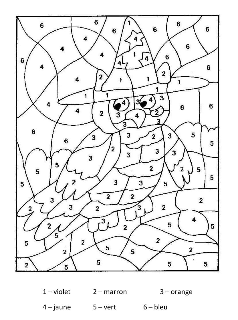 Coloriage gratuit Magique CM2 #193218 de la collection Coloriage numéroté à imprimer
