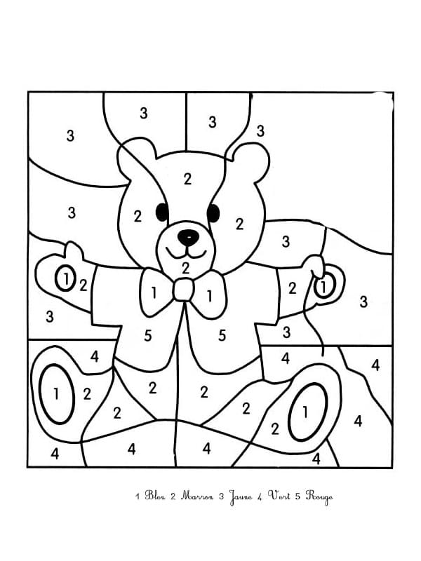 Dessin à colorier Magique CM2 #193224 issu de la collection Coloriage numéroté, prêt à imprimer