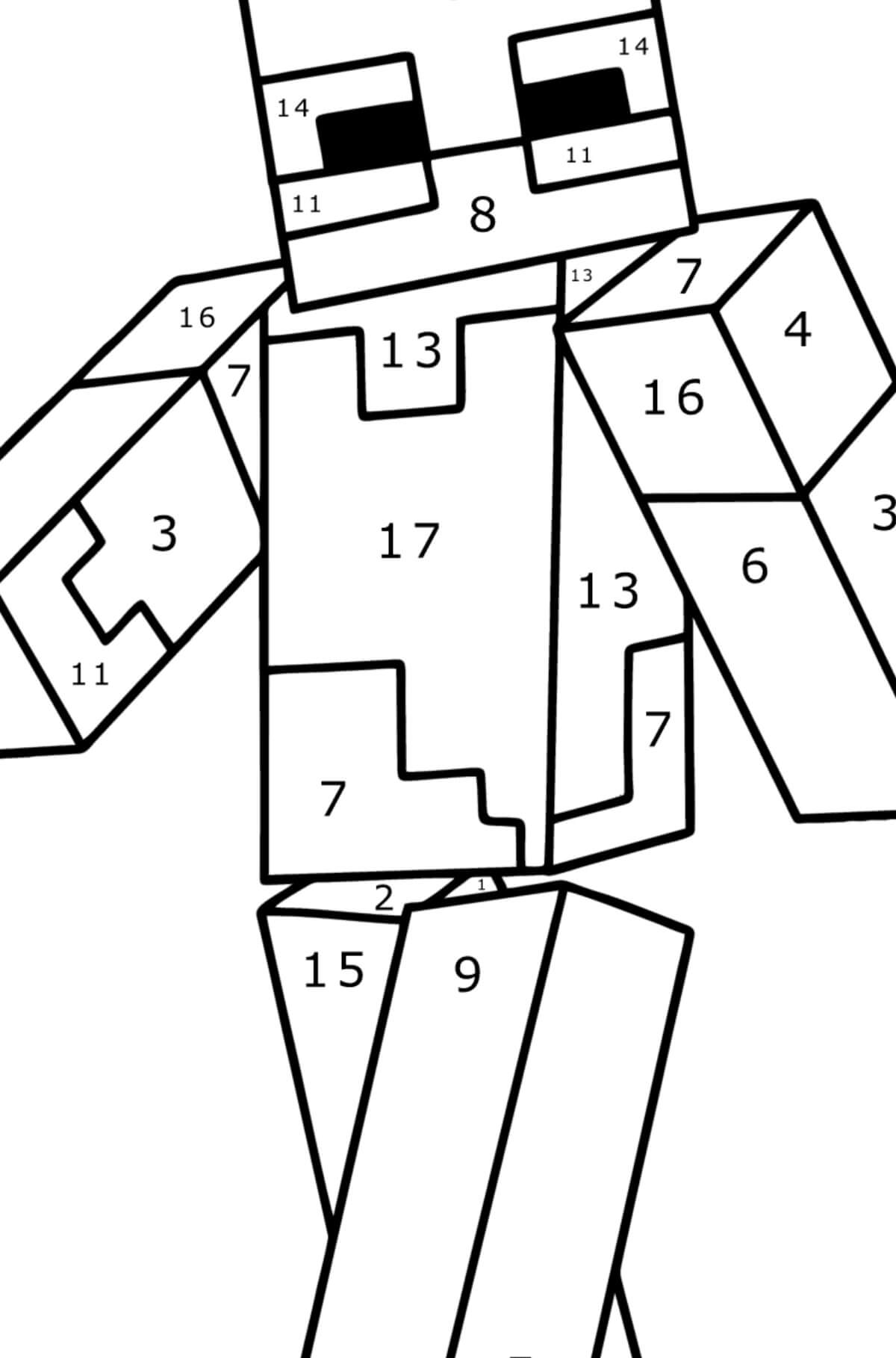 Dessin à colorier: Minecraft Coloriage par Numéro (Coloriage numéroté) #177927 - Coloriages à Imprimer Gratuits