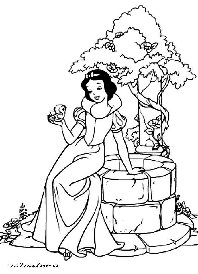 Coloriage gratuit Blanche Neige et les Sept Nains #133858 de la collection Contes et Histoires à imprimer