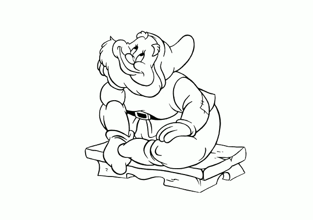 Coloriage Blanche Neige et les Sept Nains #133889 à imprimer gratuitement, extrait de la collection Contes et Histoires