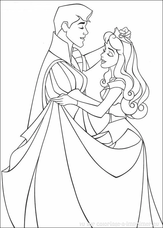 Coloriage à imprimer La Belle au bois dormant #130723 de la série Contes et Histoires, gratuit pour enfants et adultes