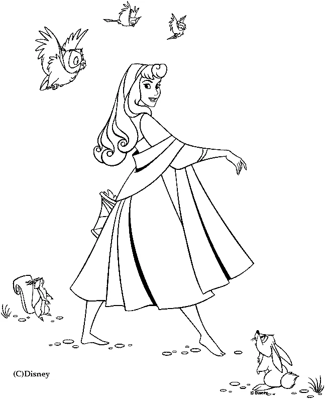 Coloriage La Belle au bois dormant #130791 à imprimer gratuitement, extrait de la collection Contes et Histoires