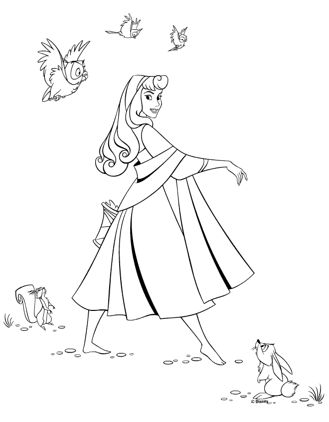 Coloriage à imprimer La Belle au bois dormant #130807 de la série Contes et Histoires, gratuit pour enfants et adultes