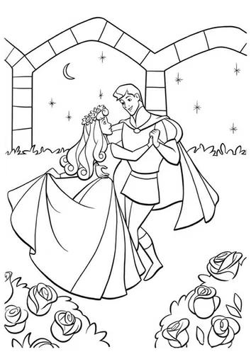 Page de coloriage La Belle au bois dormant #130847, collection Contes et Histoires, à imprimer et colorier