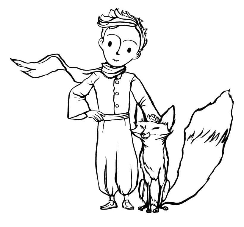 Dessin à colorier Le Petit Prince #182689 issu de la collection Contes et Histoires, prêt à imprimer