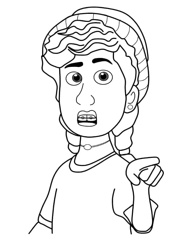 Illustration au trait Alerte Rouge #184312 de la collection Dessins animés et séries animées à colorier gratuitement